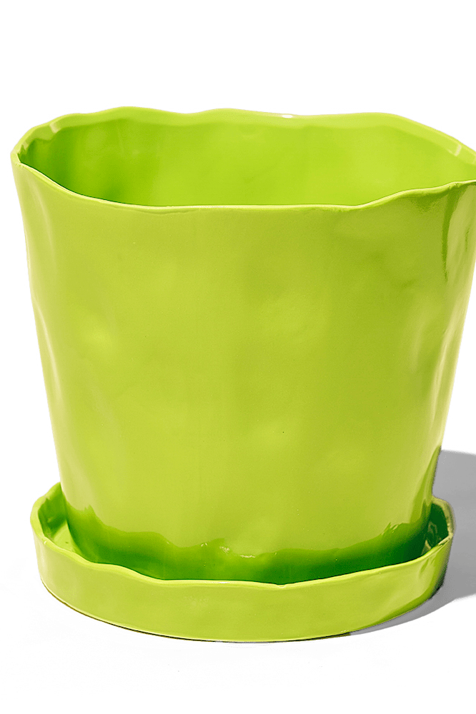 Tika Ceramic Pot & Saucer Set With Drainage - Chive Ceramics Studio - Pots - Chive Ceramics Studio