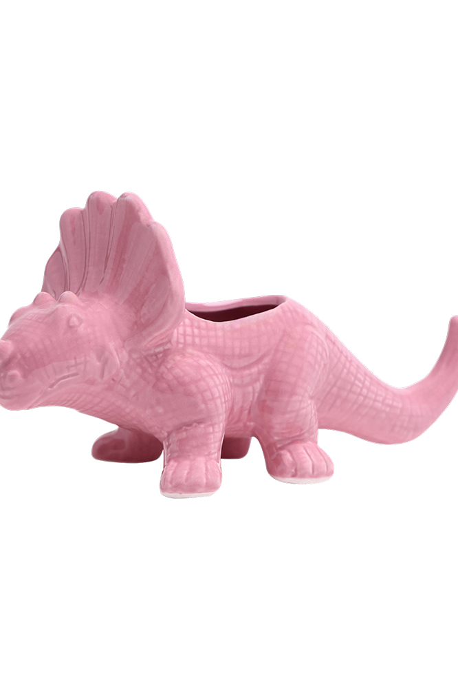 Nose Gay Ceramic Indoor Plant Pot for Succulents - Triceratops - handmade by Chive Studio Toronto