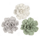 Ceramic Flower Tabletop Art Matte Set of 3 - Chive Plant Studio - Ceramic Flowers - Chive