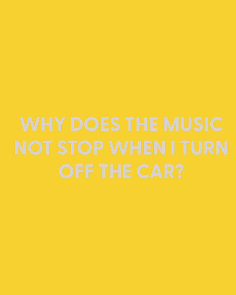 Why does the music not stop when I turn off the car? - Greeting Card - Chive Ceramics Studio - Cards - Chive Ceramics Studio