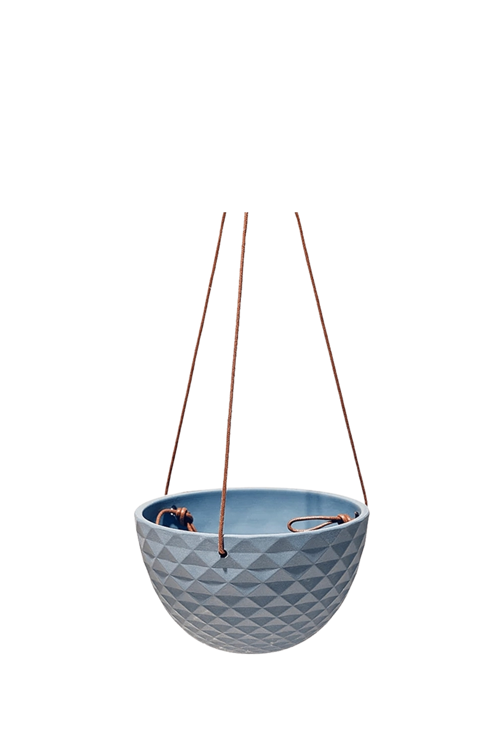 Blue Grey Porcelain Modern Hanging Planter - Mini Mofo - handmade by Chive Studio Toronto