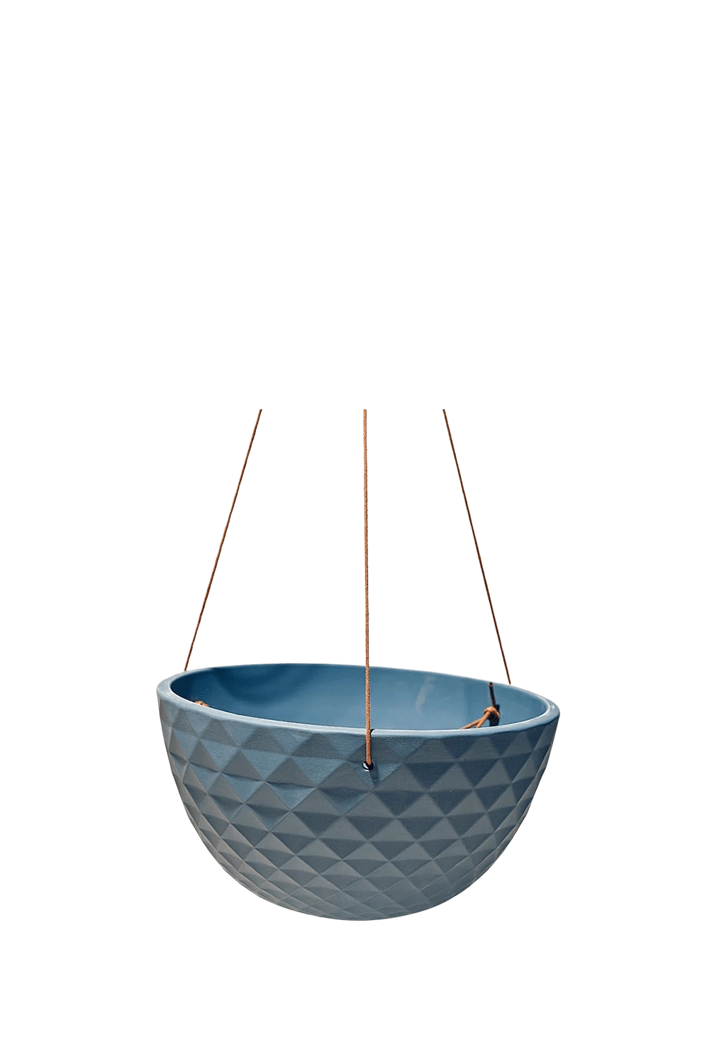 Blue Grey Porcelain Modern Hanging Planter - Mofo - handmade by Chive Studio Toronto