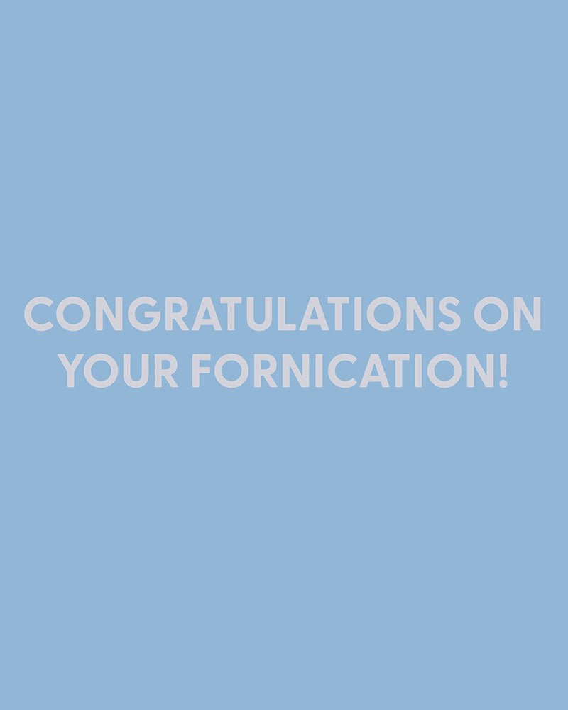 Congratulations on your fornication! - Greeting Card - Chive Ceramics Studio - Cards - Chive Ceramics Studio