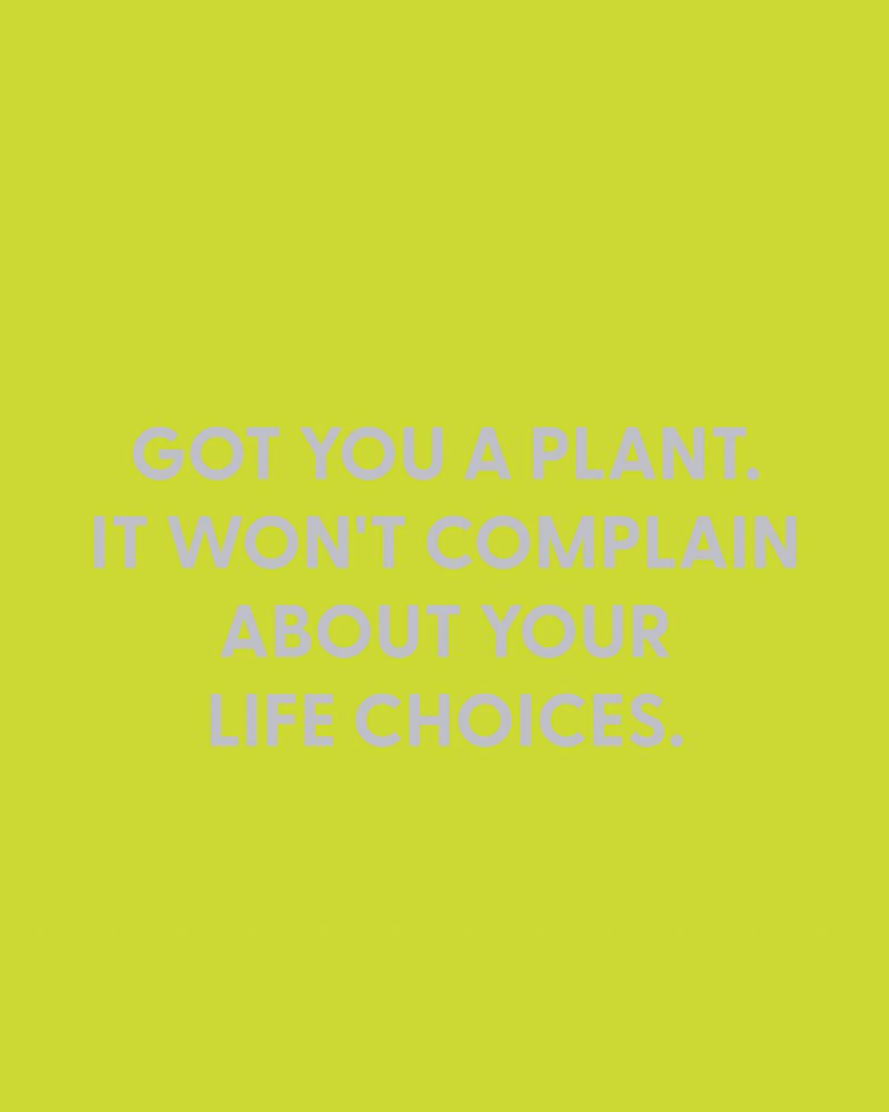 Got you a plant. It won't complain about your life choices. - Greeting Card - Chive Ceramics Studio - Cards - Chive Ceramics Studio