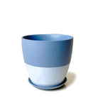 Dyad Porcelain Modern Indoor Plant Pot With Saucer - Chive Plant Studio - Pots - Chive