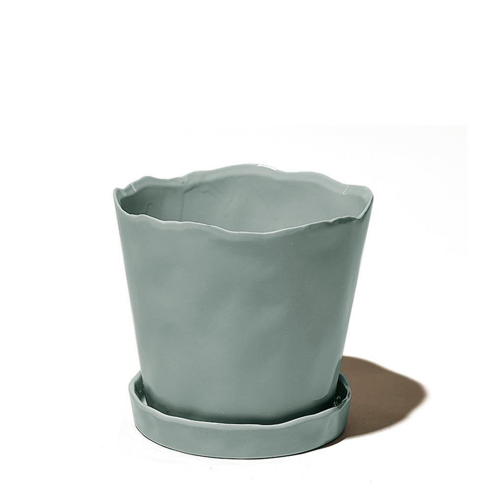 Tika Ceramic Pot & Saucer Set With Drainage - Chive Plant Studio - Pots - Chive Studio 2024