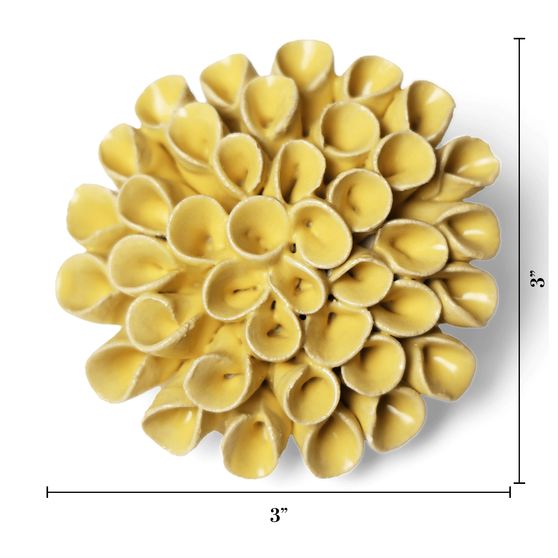 Ceramic Flower - Flower Yellow 3 - Chive Ceramics Studio - Ceramic Flowers - Chive Studio