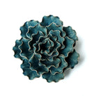 Ceramic Flower Wall Art Lettuce Teal Large 5 - Chive Plant Studio - Ceramic Flowers - Chive