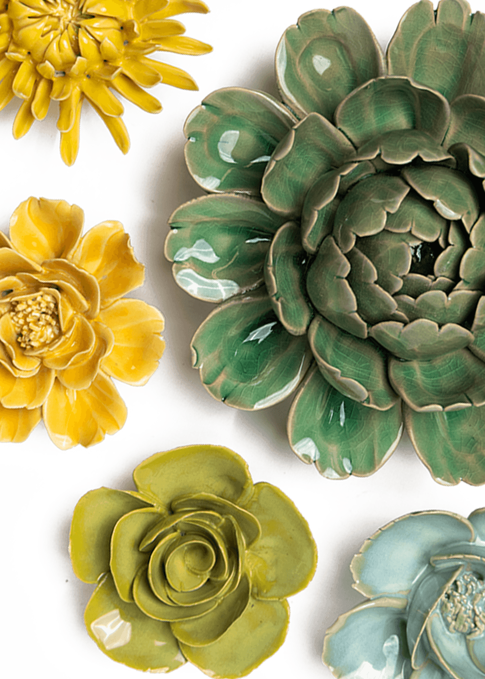 Sissinghurst Garden - 5 Piece Set - Chive Ceramics Studio - Ceramic Flower Sets - Chive Ceramics Studio
