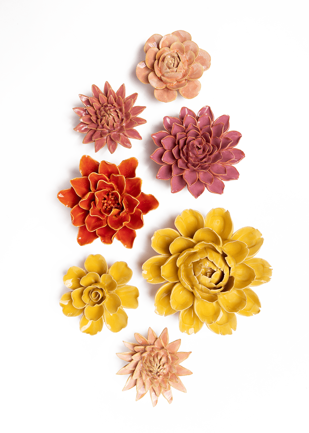Monet's Garden - 7 Piece Set - Chive Ceramics Studio - Ceramic Flower Sets - Chive Ceramics Studio