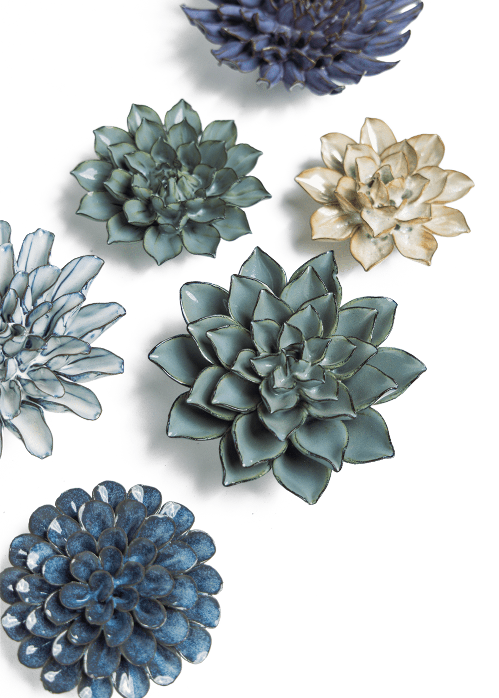 Kameido - 6 Piece Set - Chive Ceramics Studio - Ceramic Flower Sets - Chive Ceramics Studio