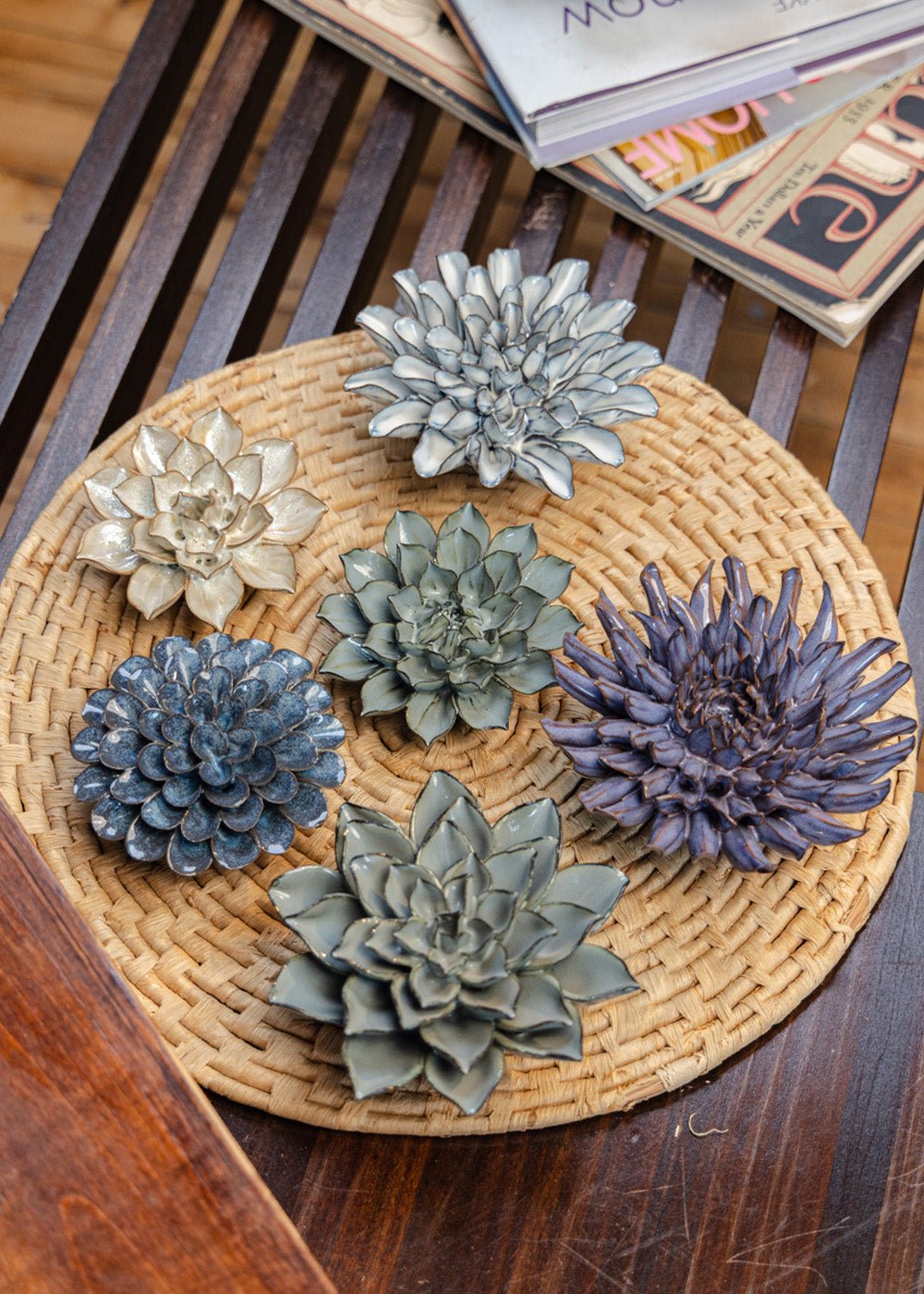 Kameido - 6 Piece Set - Chive Ceramics Studio - Ceramic Flower Sets - Chive Ceramics Studio
