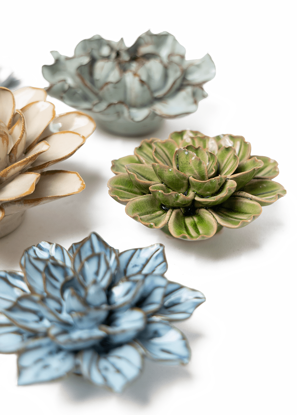 Meigetsuin - 6 Piece Set - Chive Ceramics Studio - Ceramic Flower Sets - Chive Ceramics Studio