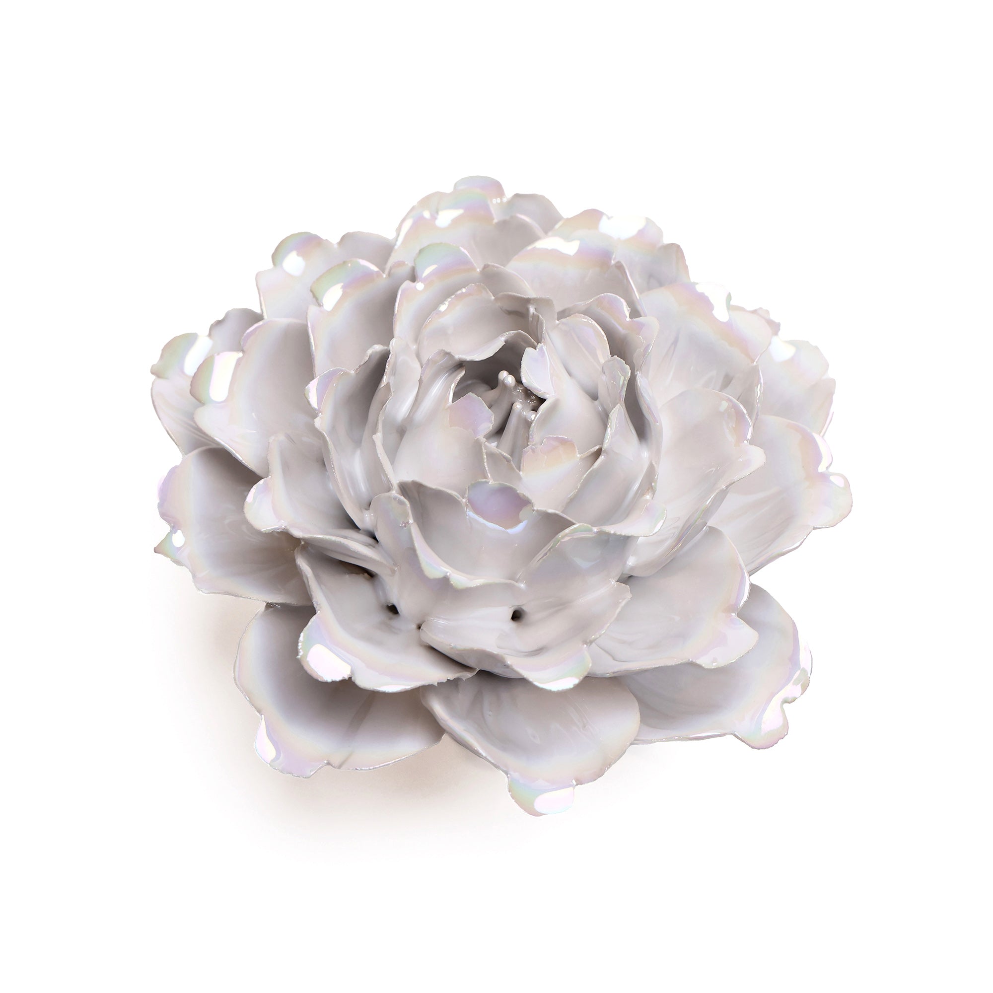 Ceramic Flowers With Keyhole For Hanging On Walls Pearl Collection - Chive Studio Canada