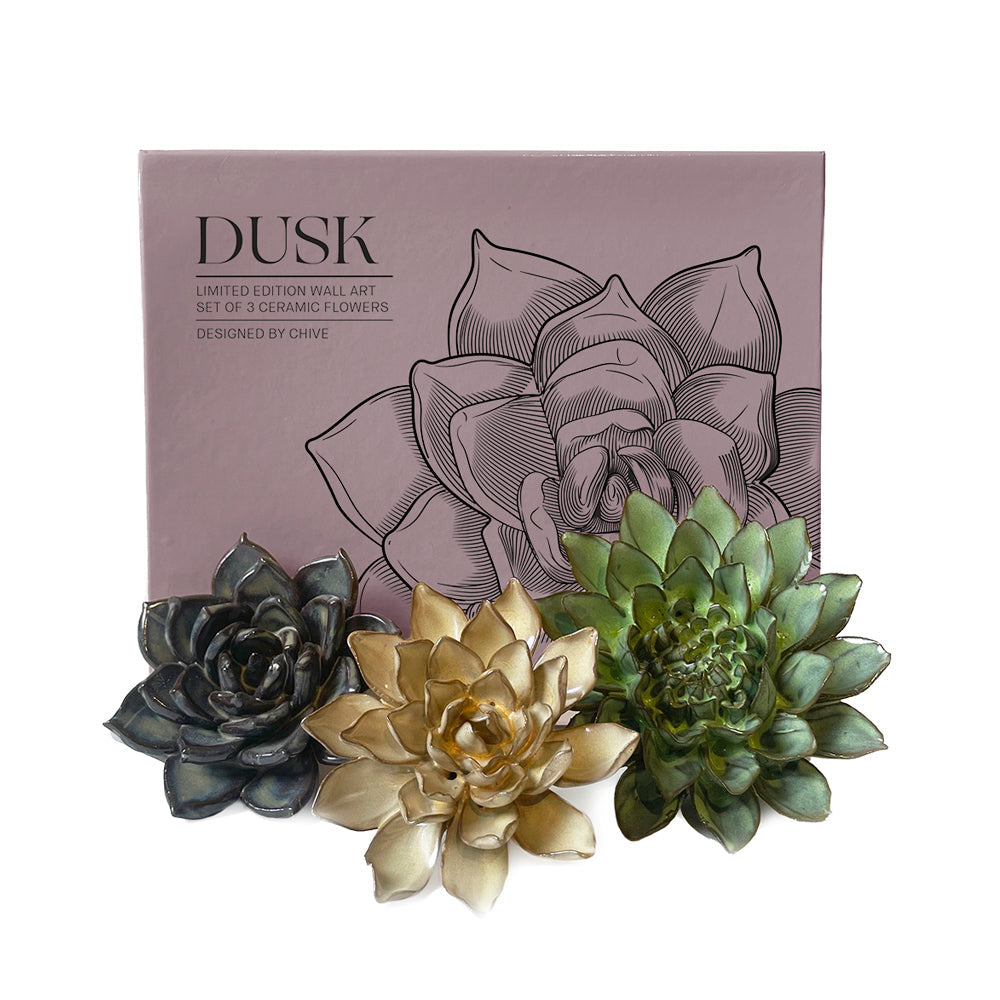 Ceramic Flower Wall Art Dusk Box Set - Chive Plant Studio - Ceramic Flowers - Chive