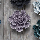 Ceramic Flower Wall Art Lettuce Grey Lilac Medium - Chive Plant Studio - Ceramic Flowers - Chive