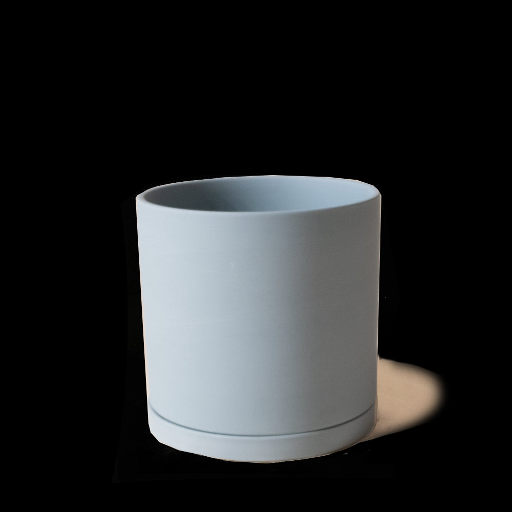 Dojo Porcelain Modern Indoor Plant Pot With Saucer - Chive Studio Canada