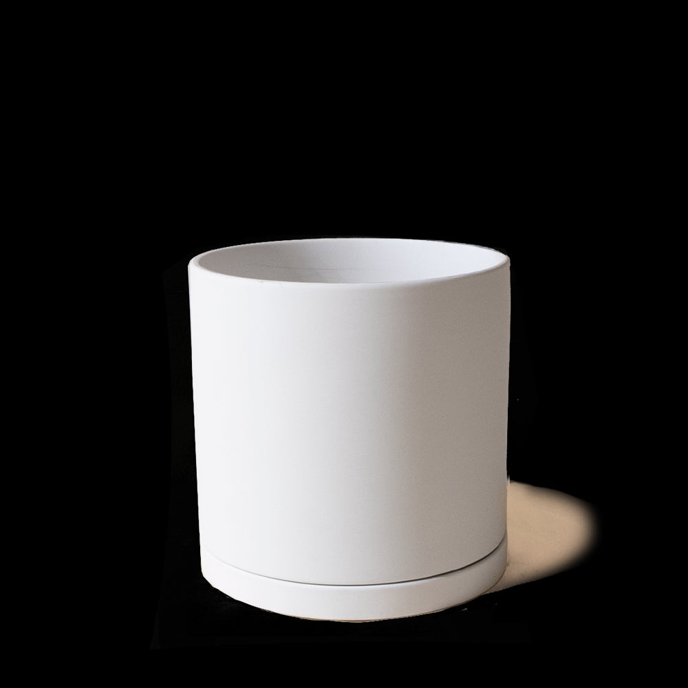 Dojo Porcelain Modern Indoor Plant Pot With Saucer - Chive Studio Canada
