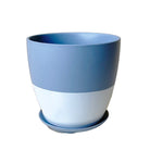 Dyad Porcelain Modern Indoor Plant Pot With Saucer - Chive Plant Studio - Pots - Chive