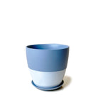 Dyad Porcelain Modern Indoor Plant Pot With Saucer - Chive Plant Studio - Pots - Chive