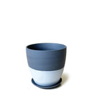 Dyad Porcelain Modern Indoor Plant Pot With Saucer - Chive Plant Studio - Pots - Chive