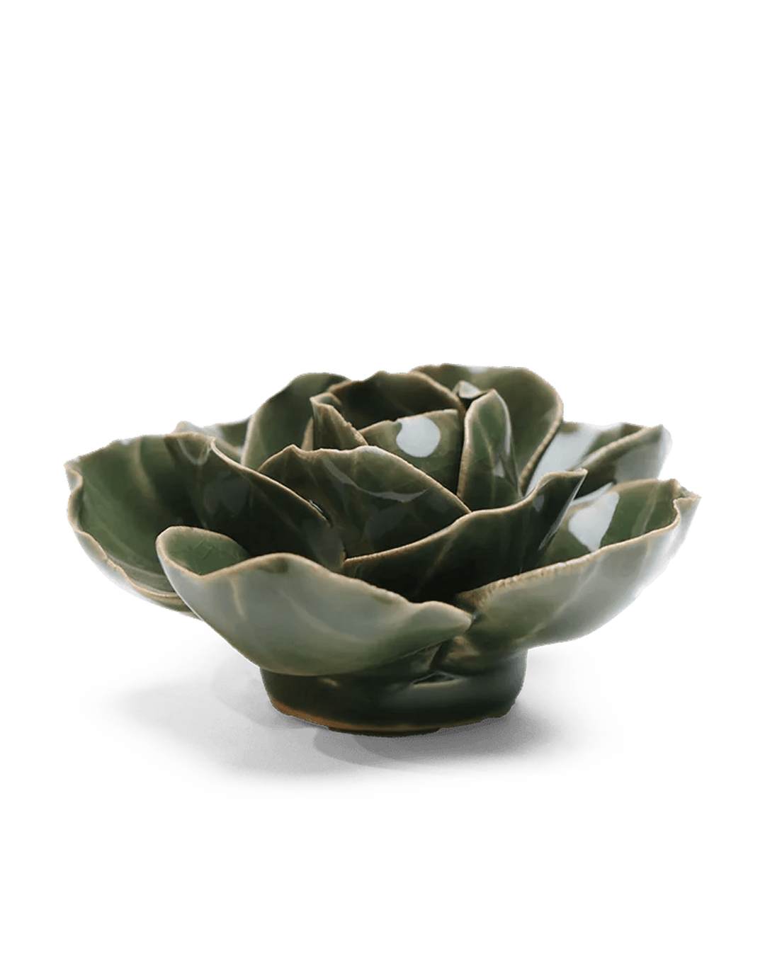 EG03 Fir Green Butterfly Ranunculus - Chive Ceramics Studio - Ceramic Flowers - Chive Ceramics Studio