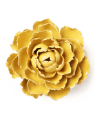 EG21 Buttercup Yellow Gay Paree Peony - Chive Ceramics Studio - Ceramic Flowers - Chive Ceramics Studio