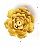 Buttercup Yellow Gay Paree Peony - Chive Ceramics Studio - Ceramic Flowers - Chive Ceramics Studio