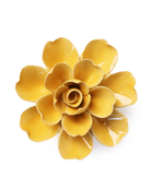 Burnt Yellow Tahitian Gardenia - Chive Ceramics Studio - Ceramic Flowers - Chive Ceramics Studio