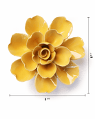 Burnt Yellow Tahitian Gardenia - Chive Ceramics Studio - Ceramic Flowers - Chive Ceramics Studio