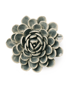 Pewter Blue Zinderella Zinnia - Chive Ceramics Studio - Ceramic Flowers - Chive Ceramics Studio