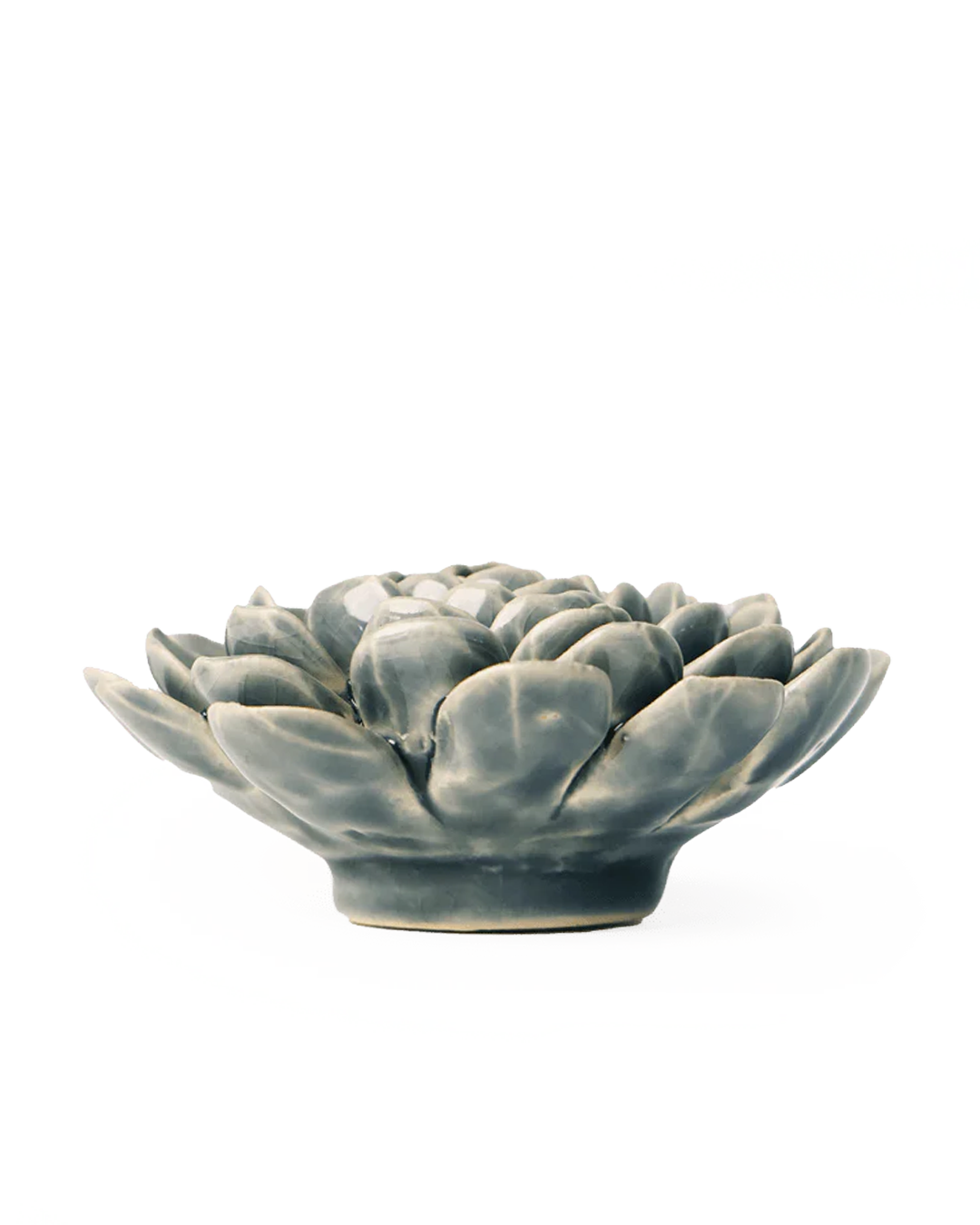 Pewter Blue Zinderella Zinnia - Chive Ceramics Studio - Ceramic Flowers - Chive Ceramics Studio