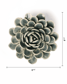 Pewter Blue Zinderella Zinnia - Chive Ceramics Studio - Ceramic Flowers - Chive Ceramics Studio