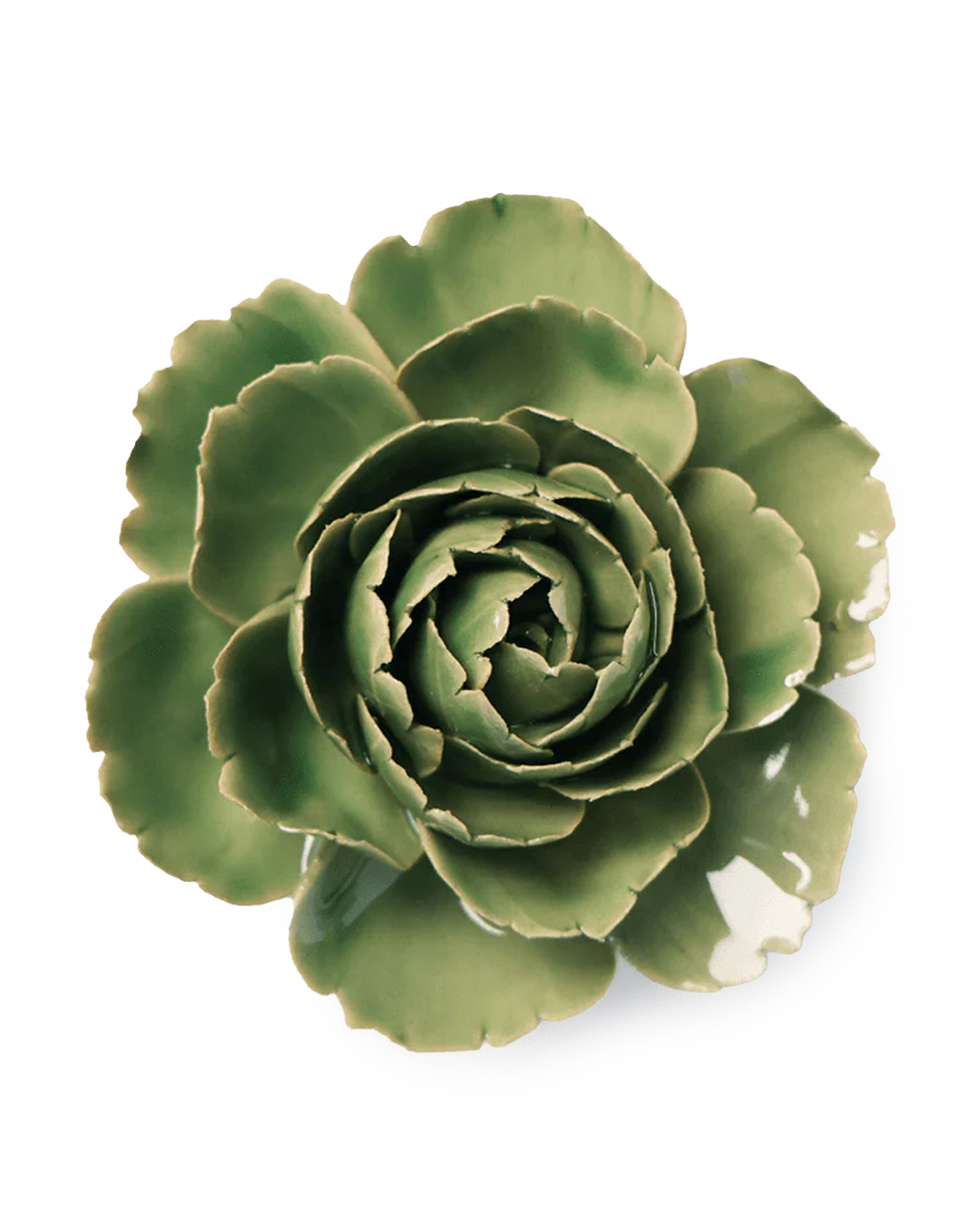 Jade Green English Rose - Chive Ceramics Studio - Ceramic Flowers - Chive Ceramics Studio