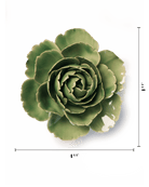 Jade Green English Rose - Chive Ceramics Studio - Ceramic Flowers - Chive Ceramics Studio