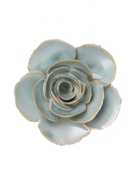 France Ceramic Flower Wall Art Teal Ranunculus - Chive Ceramics Studio - Ceramic Flowers - Chive Ceramics Studio