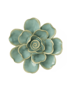 FR10 Milk Teal Tahitian Gardenia - Chive Ceramics Studio - Ceramic Flowers - Chive Ceramics Studio