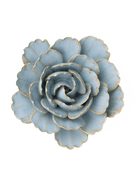 FR11 Robin's Egg Blue Keiko Peony - Chive Ceramics Studio - Ceramic Flowers - Chive Ceramics Studio