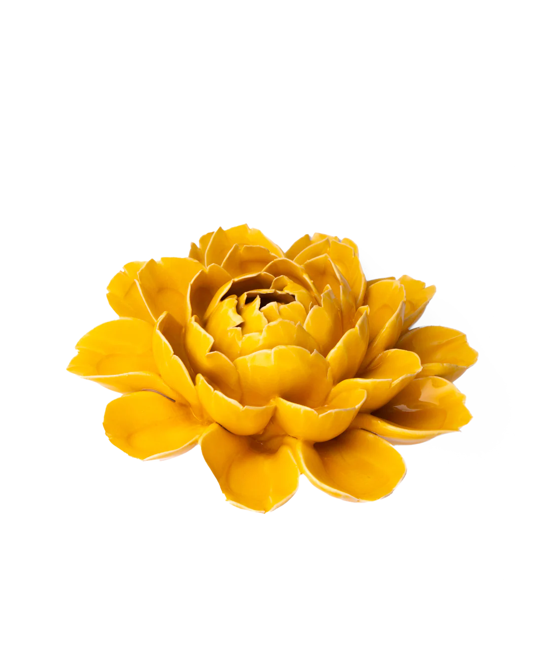 France Ceramic Flower Wall Art Yellow Cabbage Flower - Chive Ceramics Studio - Ceramic Flowers - Chive Ceramics Studio