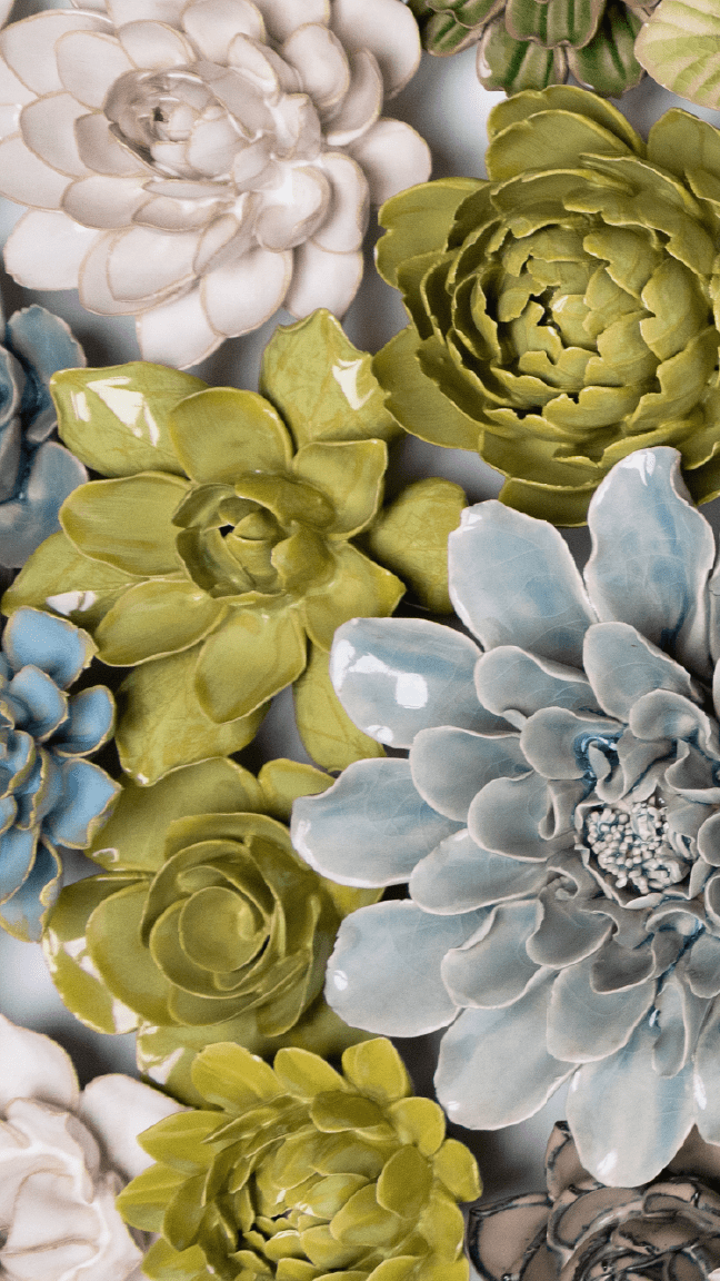 Sapporo - Ceramic Flower Curated Collection - Chive Ceramics Studio - Ceramic Flower Sets - Chive Ceramics Studio