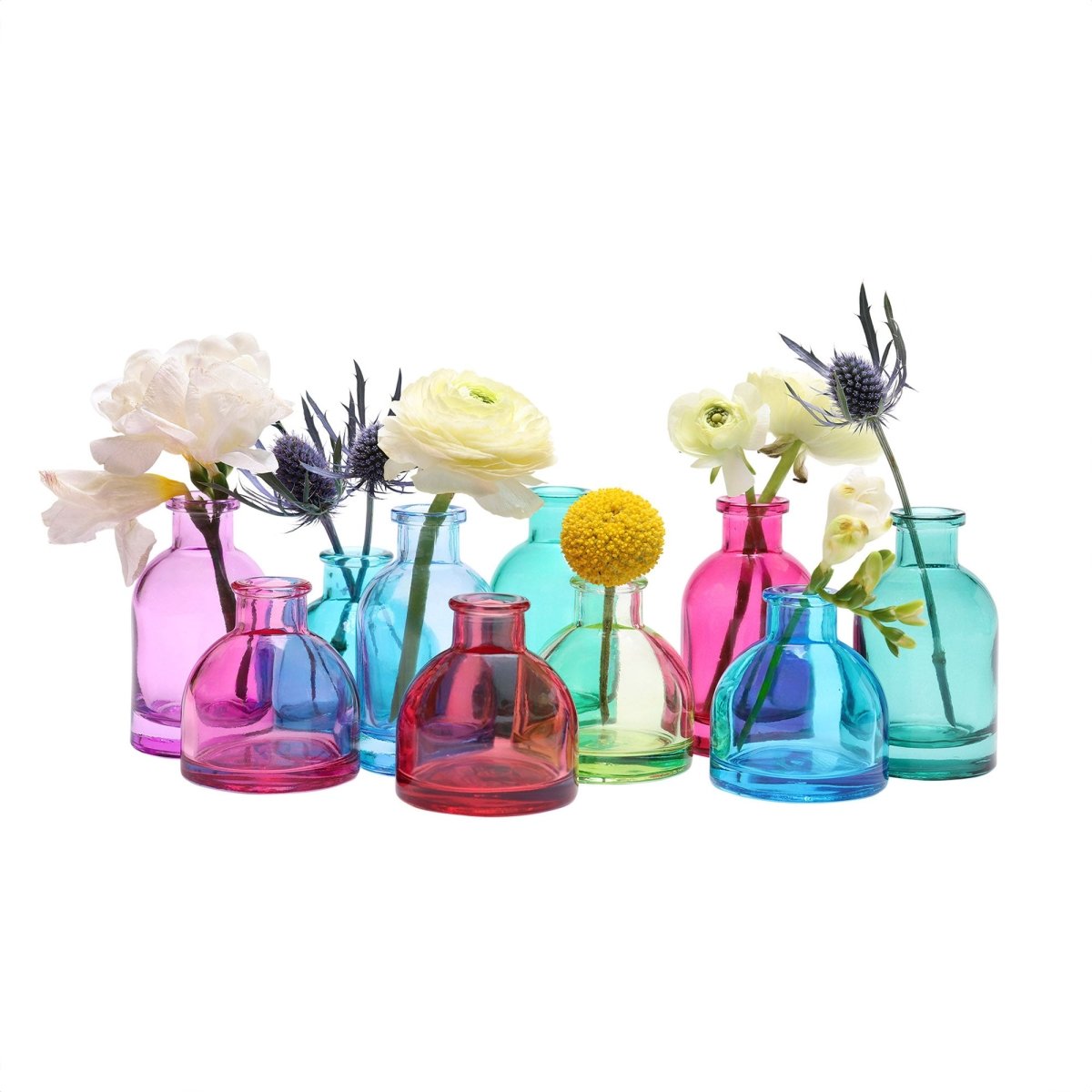 Loft Glass Bud Vase Jewel Tone 10pc Kits - Chive Plant Studio - Vases - Chive Studio 2024