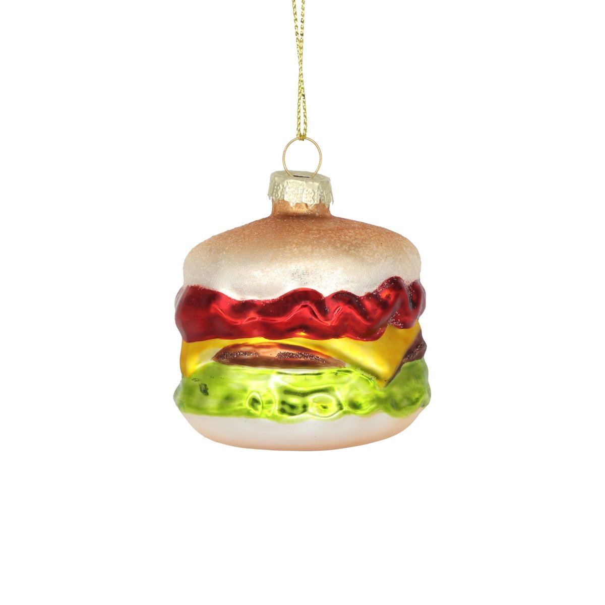 Cheeseburger with Ketchup Ornament - Chive Plant Studio - Glass Ornaments - Chive Studio 2024