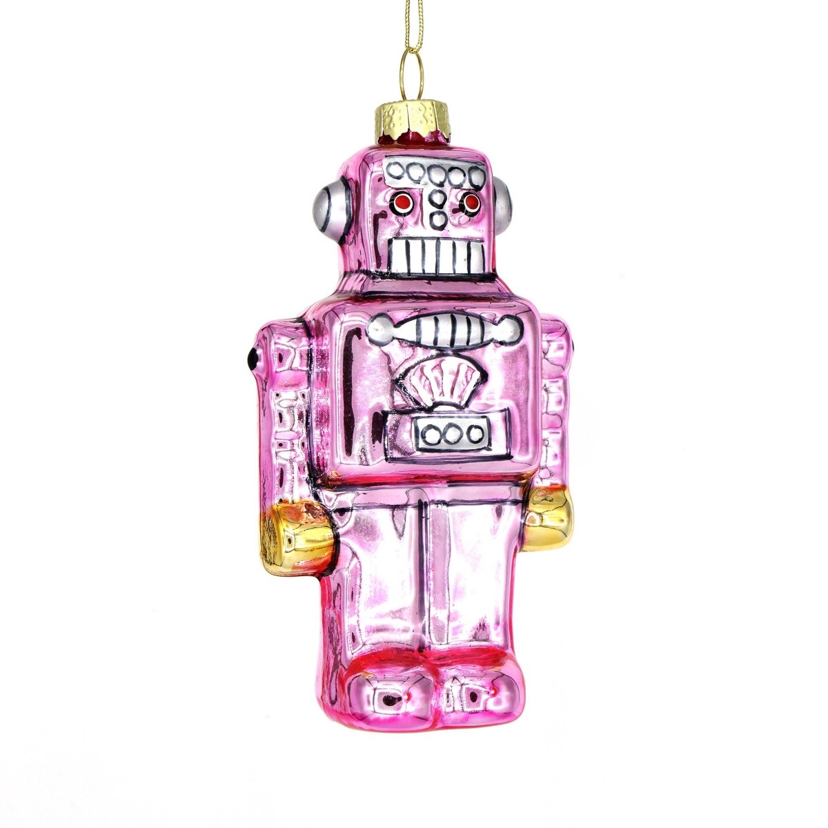 Pink Robot Ornament - Chive Plant Studio - Glass Ornaments - Chive Studio 2024