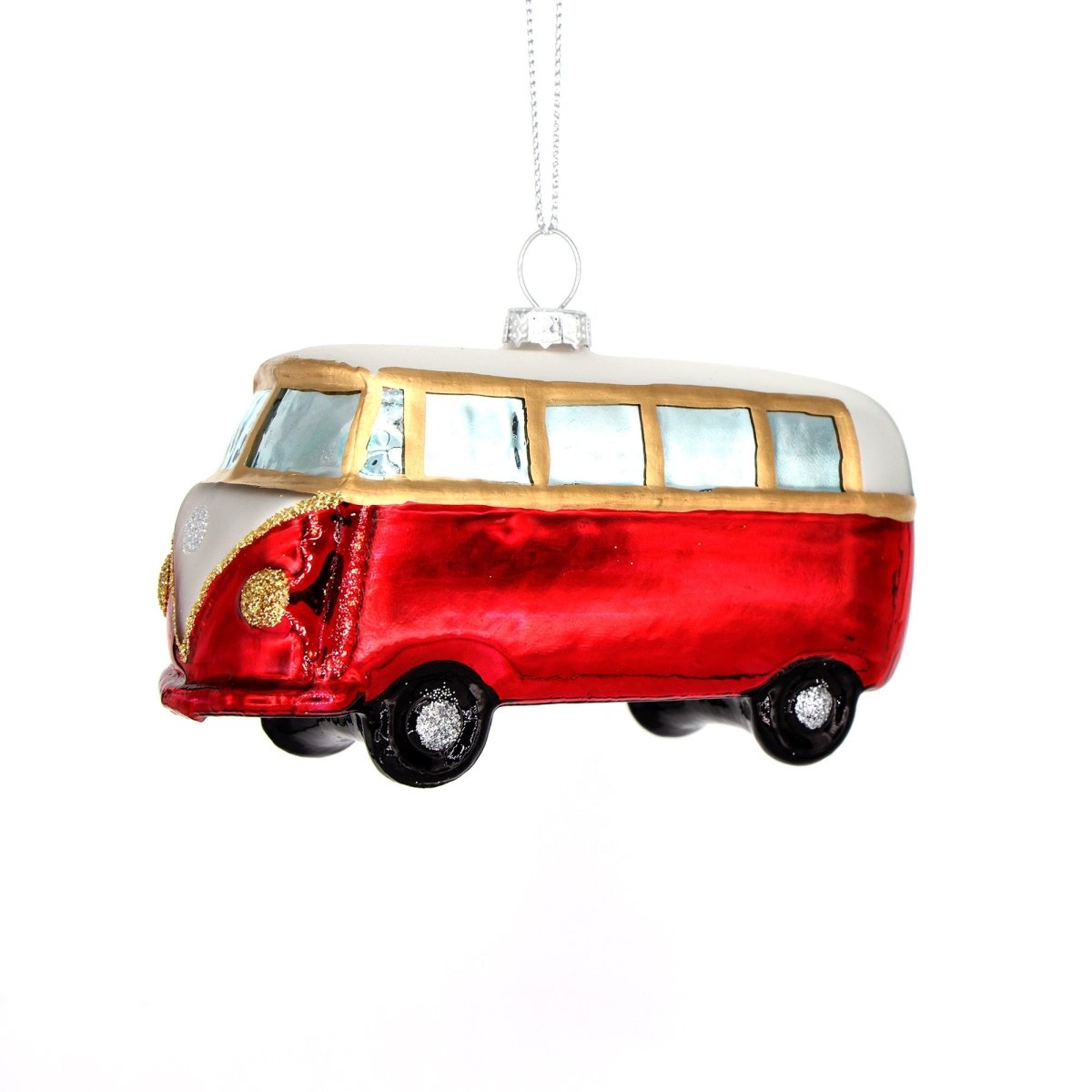 VW Red Van Ornament - Chive Plant Studio - Glass Ornaments - Chive Studio 2024