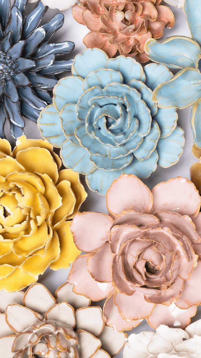 Oslo - Ceramic Flower Curated Collection - Chive Ceramics Studio - Ceramic Flower Sets - Chive Ceramics Studio