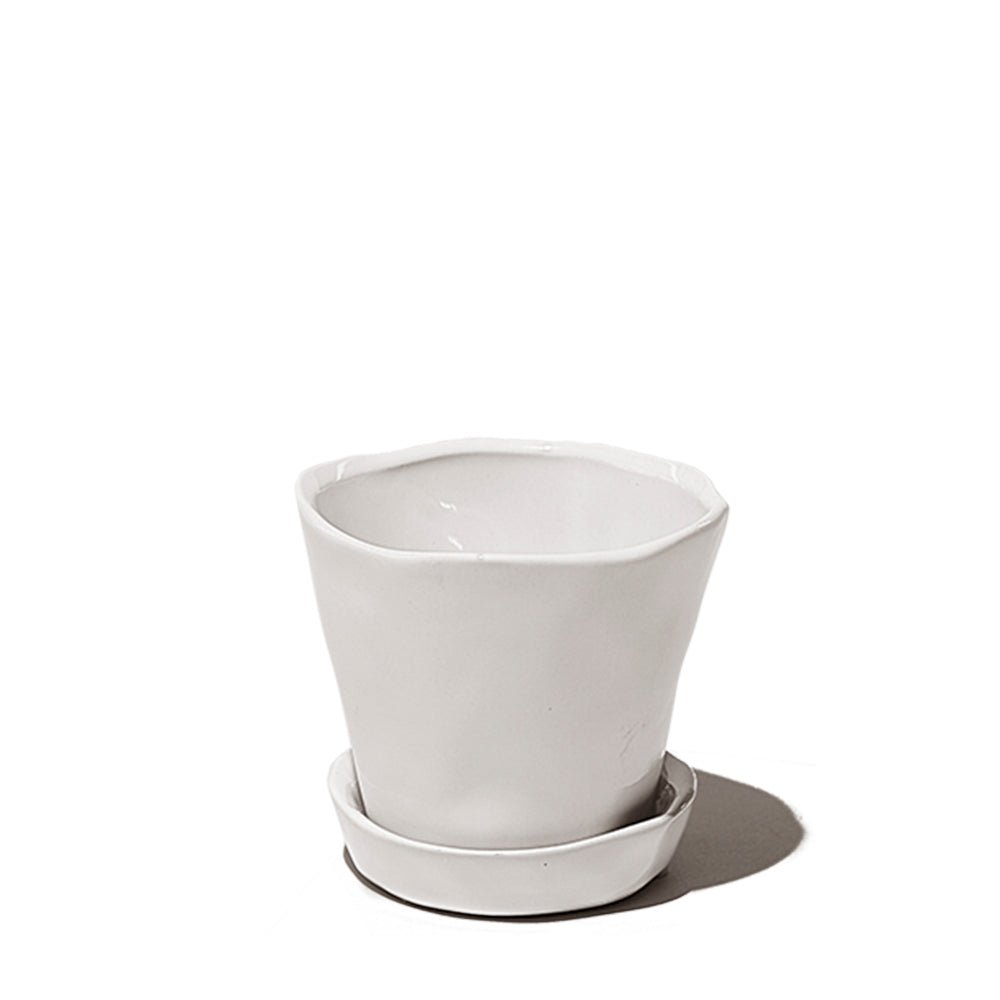 Tika Ceramic Pot & Saucer Set With Drainage - Chive Plant Studio - Pots - Chive Studio 2024