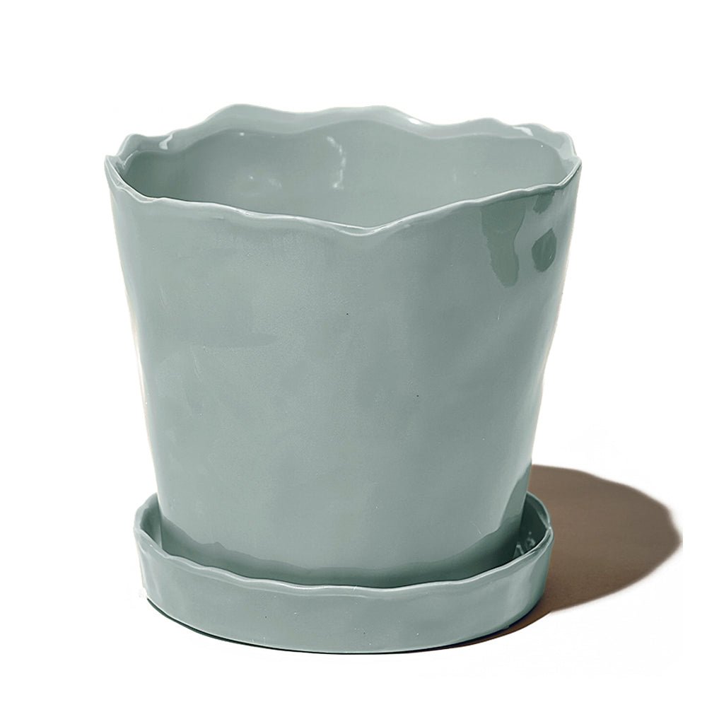 Tika Ceramic Pot & Saucer Set With Drainage - Chive Plant Studio - Pots - Chive Studio 2024