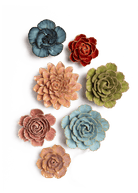 Villandry Gardens - 7 Piece Set - Chive Ceramics Studio - Ceramic Flower Sets - Chive Ceramics Studio