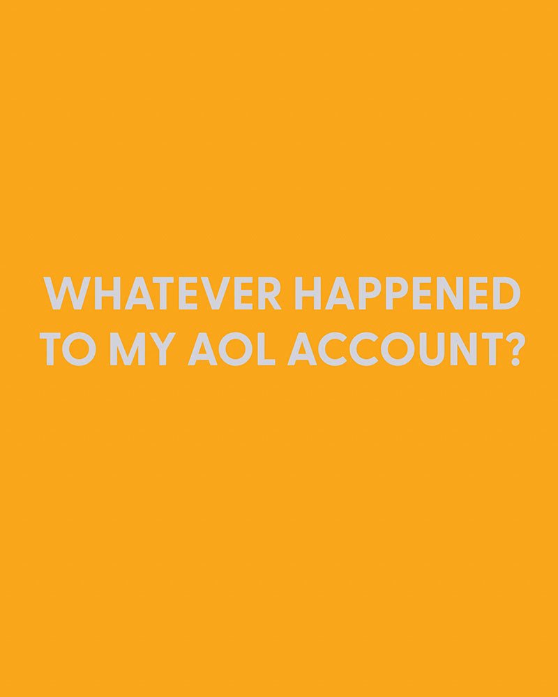 Whatever happened to my AOL account? - Greeting Card - Chive Ceramics Studio - Cards - Chive Ceramics Studio