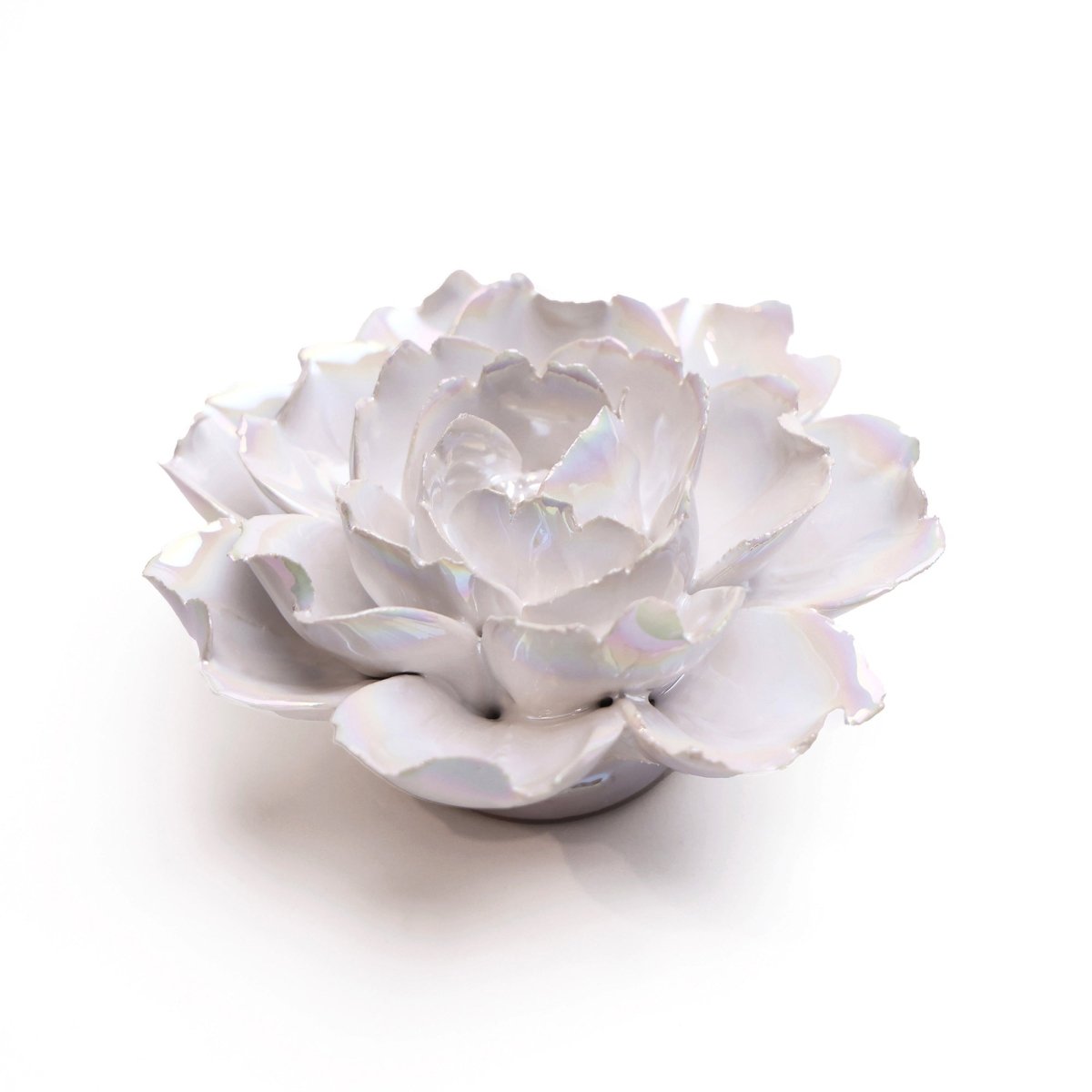 Ceramic Flowers With Keyhole For Hanging On Walls Pearl Collection - Chive Studio Canada